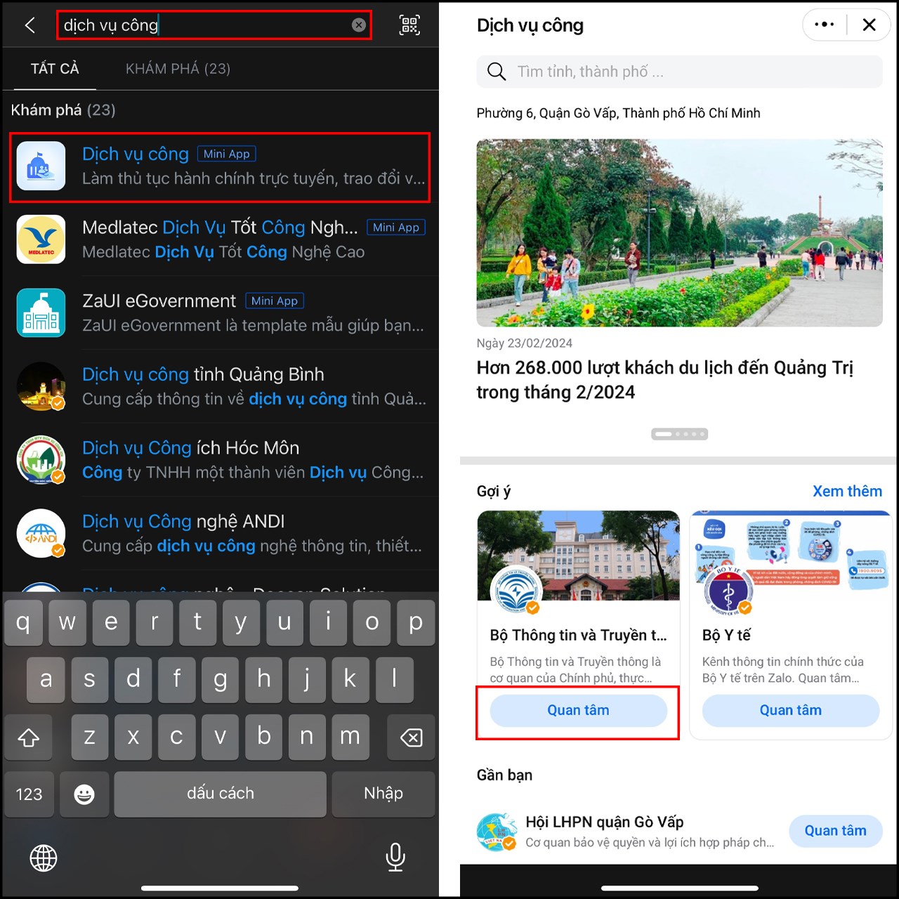 Cách kiểm tra tiến độ hồ sơ công trên Zalo Cách kiểm tra tiến độ hồ sơ công trên Zalo