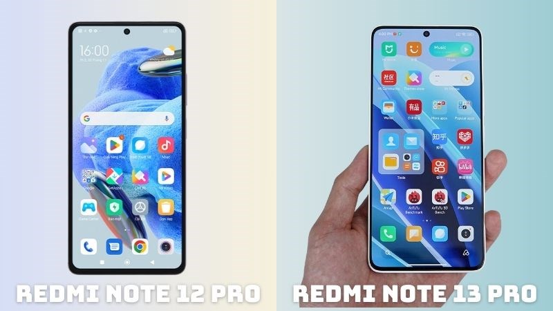 Redmi Note 13 Pro c&oacute; phần viền m&agrave;n h&igrave;nh mỏng hơn so với Note 12 Pro