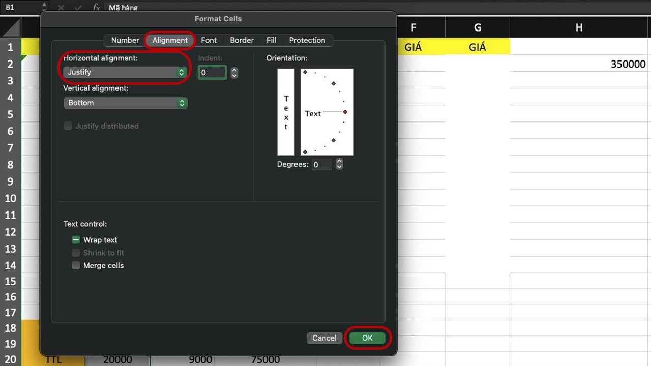 Cách xuống dòng trong Excel