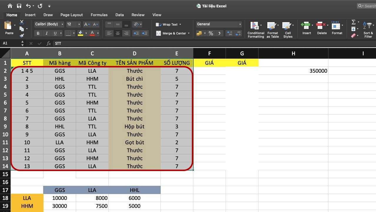 Cách xuống dòng trong Excel