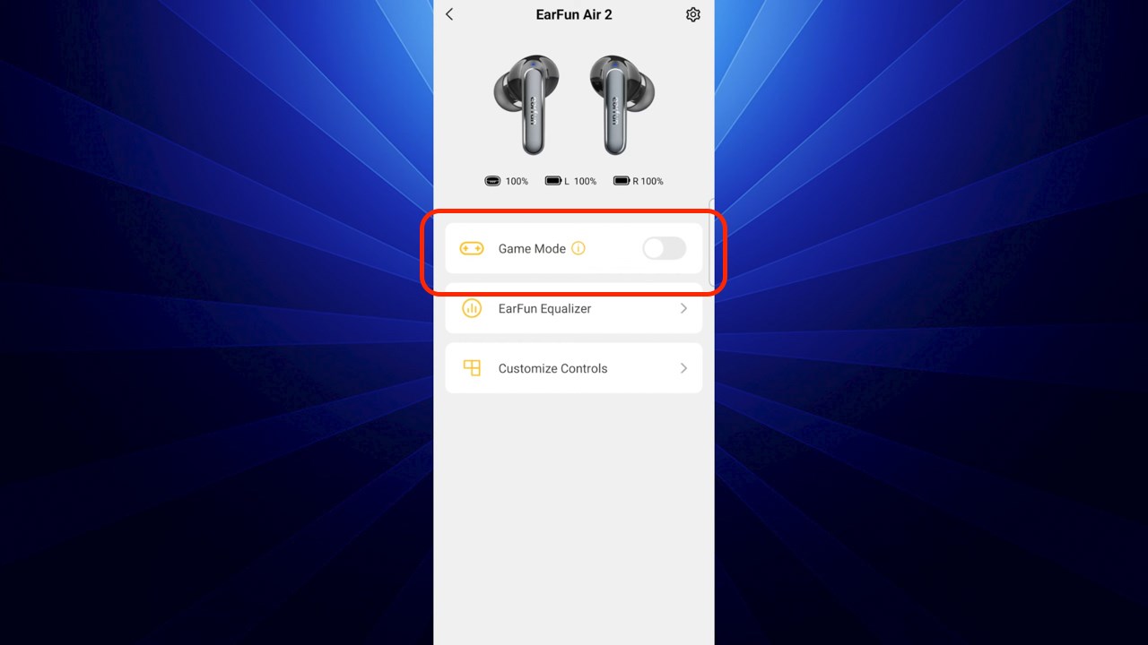 EarFun Air 2 hỗ trợ chế độ Game Mode, truyền tải âm thanh với độ trễ thấp khi người dùng chơi game trên thiết bị di động. Nguồn: Gamesky. EarFun Air 2 hỗ trợ chế độ Game Mode, truyền tải âm thanh với độ trễ thấp khi người dùng chơi game trên thiết bị di động. Nguồn: Gamesky.
