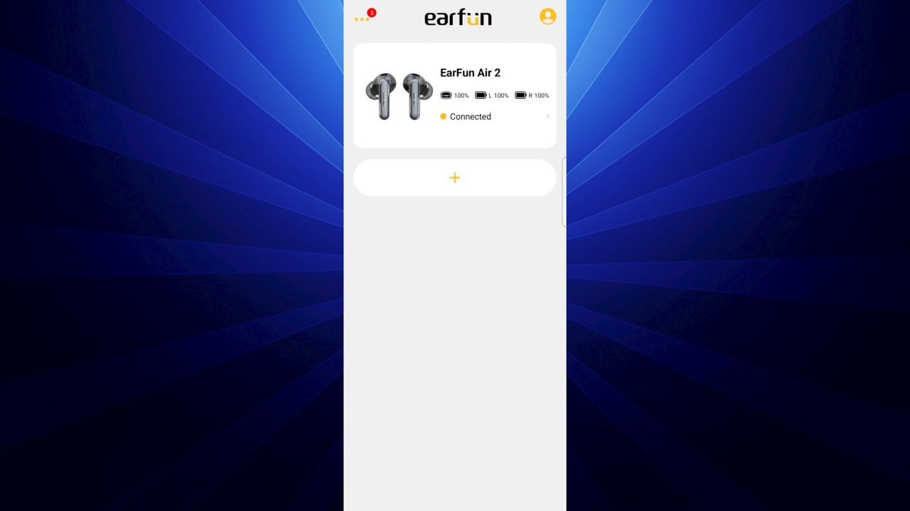 Ứng dụng của EarFun hiển thị thông tin phần trăm pin của hộp sạc, tai trái và tai phải của EarFun Air 2. Nguồn: Gamesky. Ứng dụng của EarFun hiển thị thông tin phần trăm pin của hộp sạc, tai trái và tai phải của EarFun Air 2. Nguồn: Gamesky.