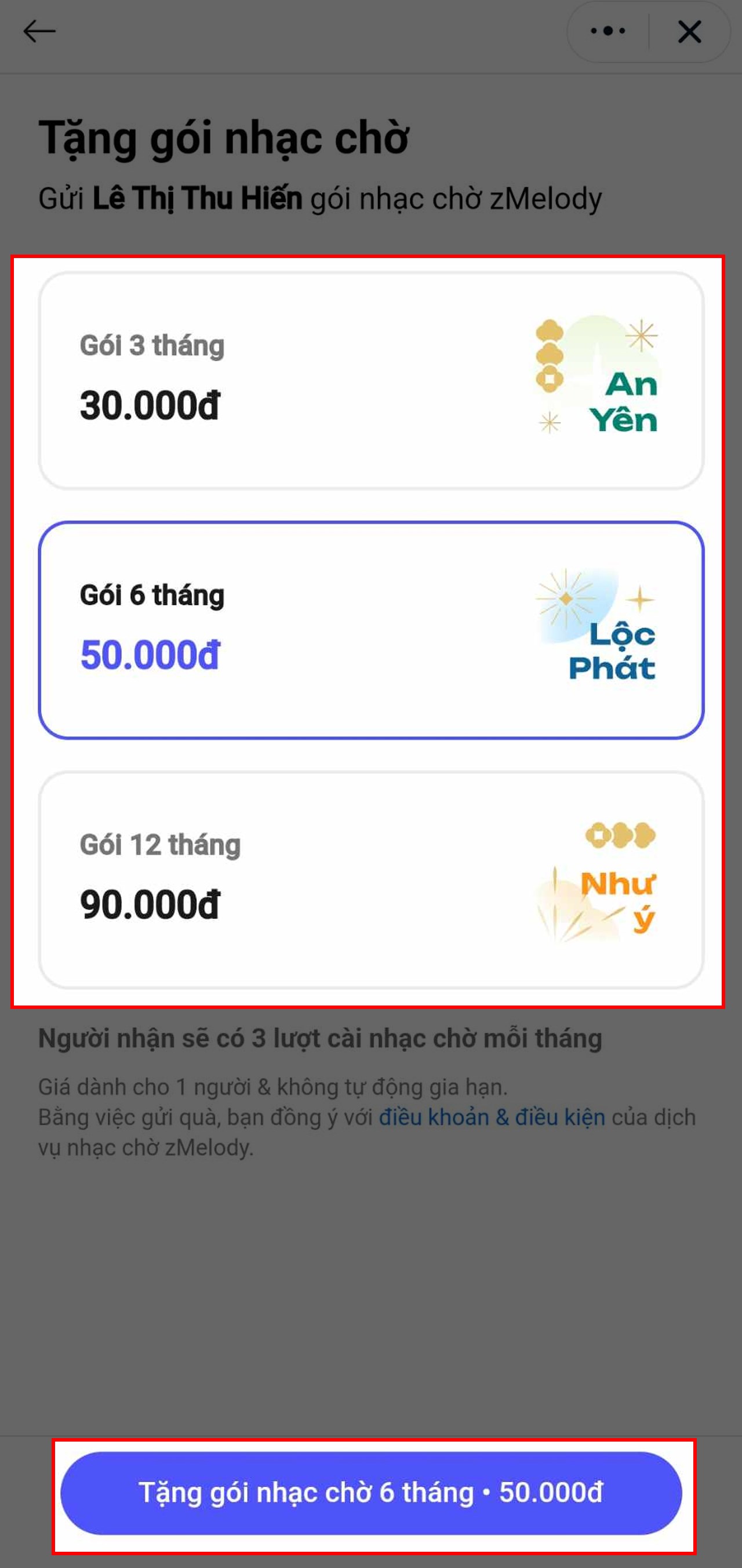 Hướng dẫn cách tặng nhạc chờ Zalo Hướng dẫn cách tặng nhạc chờ Zalo