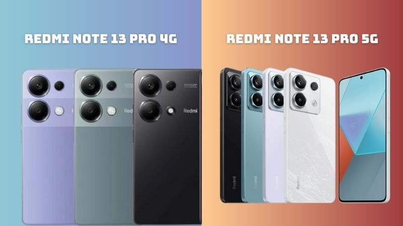 Bảng m&agrave;u của Redmi Note 13 Pro 4G v&agrave; Note 13 Pro 5G