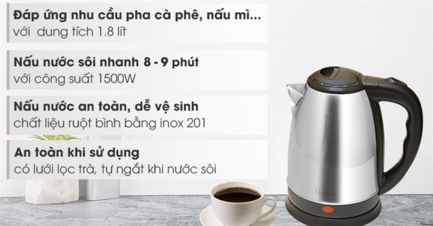 Cơ hội trúng thưởng Bình đun siêu tốc Delites