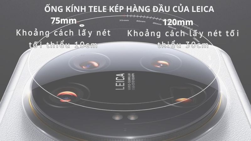 Xiaomi 14 Ultra có 2 camera tele với khả năng zoom đến 3.2x và 5x Xiaomi 14 Ultra có 2 camera tele với khả năng zoom đến 3.2x và 5x