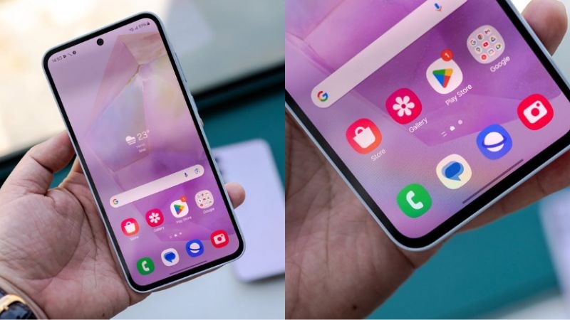 Thiết kế m&agrave;n h&igrave;nh v&agrave; phần viền m&agrave;n h&igrave;nh của Samsung A35