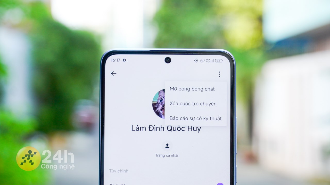 Ở cài đặt một cuộc trò chuyện trong Messenger, chúng ta sẽ thấy được mục 