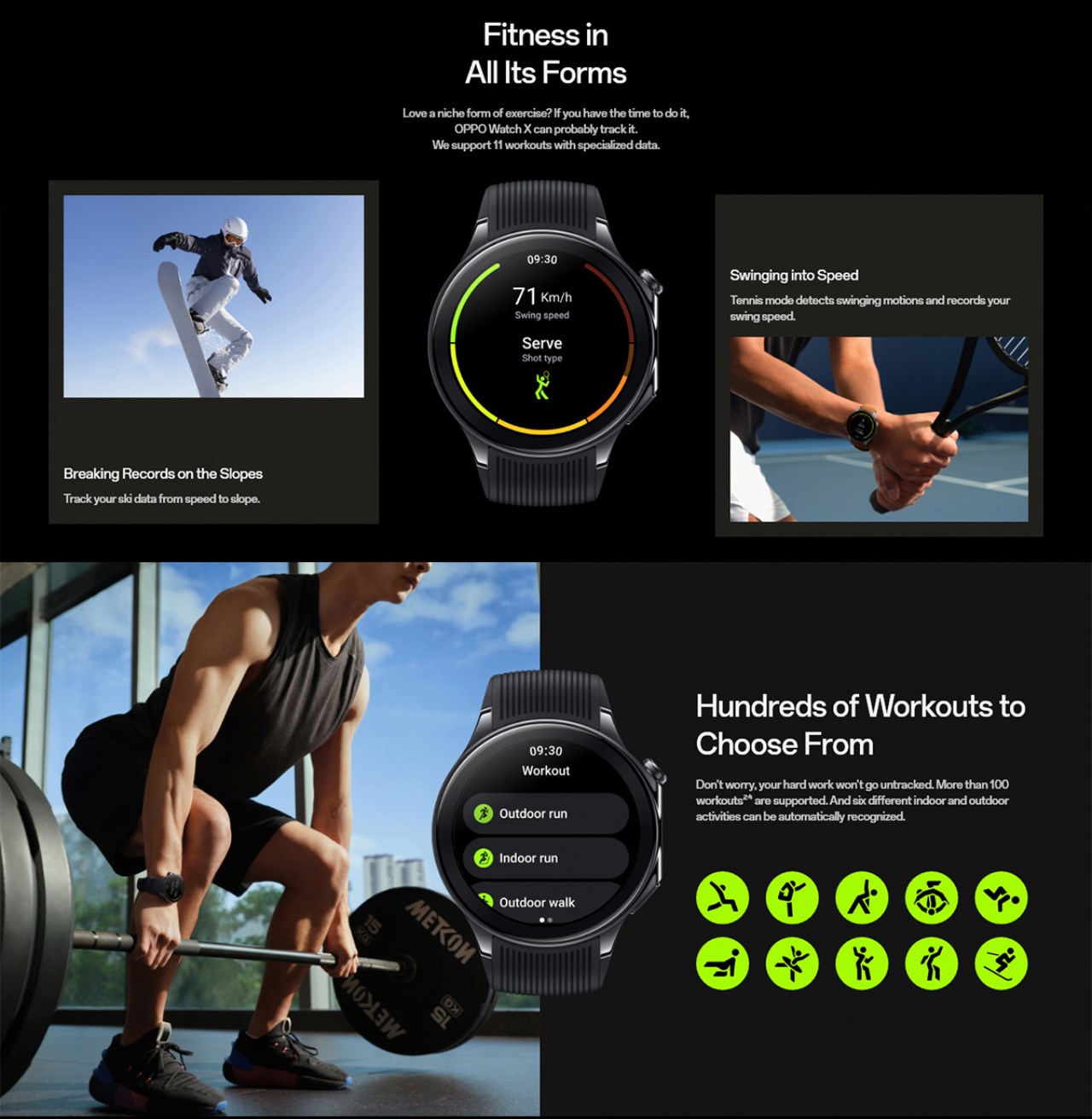 Chiếc đồng hồ còn có hơn 100 chế độ thể thao và nhiều tính năng theo dõi sức khỏe tiện dụng