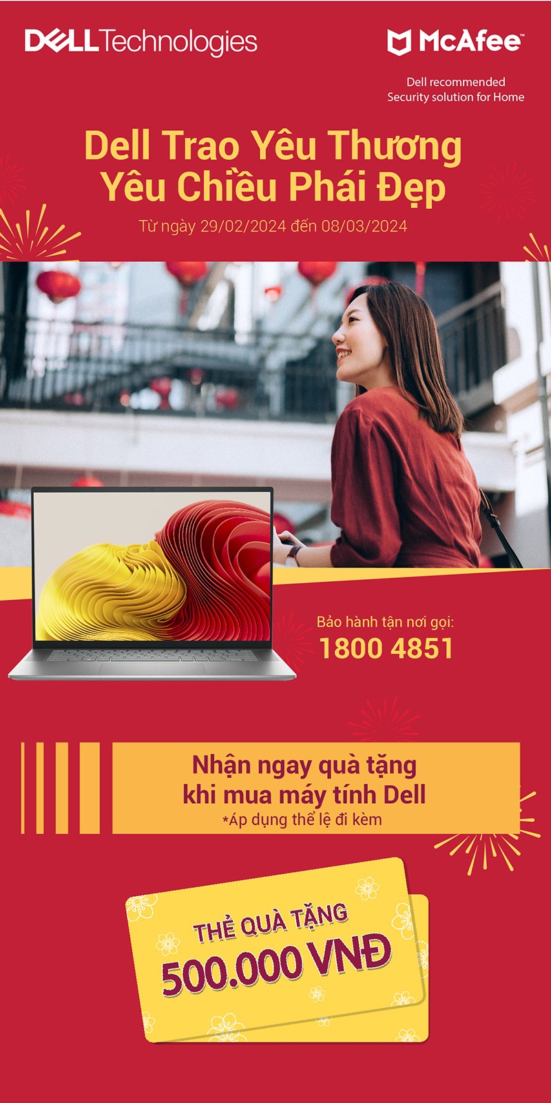 Dell trao yêu thương - yêu chiều phái đẹp: Mua laptop nhận quà 500K