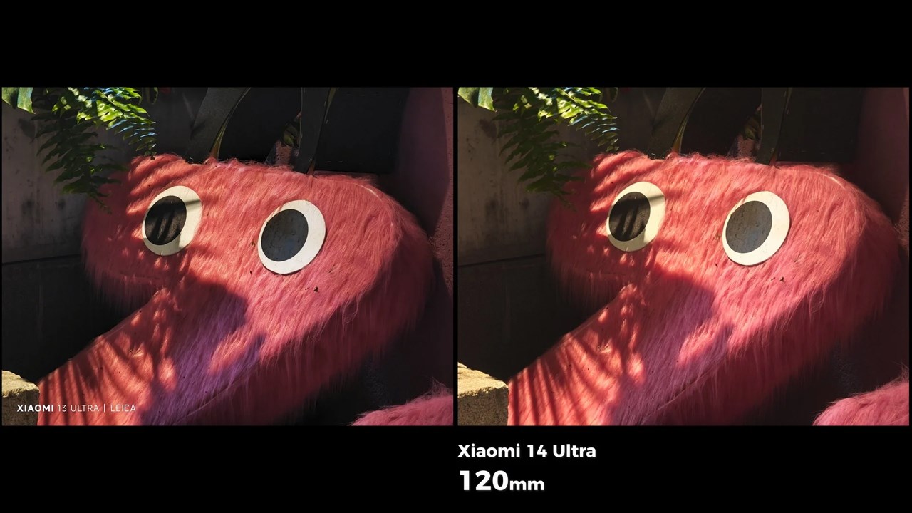 So sánh ảnh chụp giữa Xiaomi 14 Ultra (phải) và Xiaomi 13 Ultra (trái)