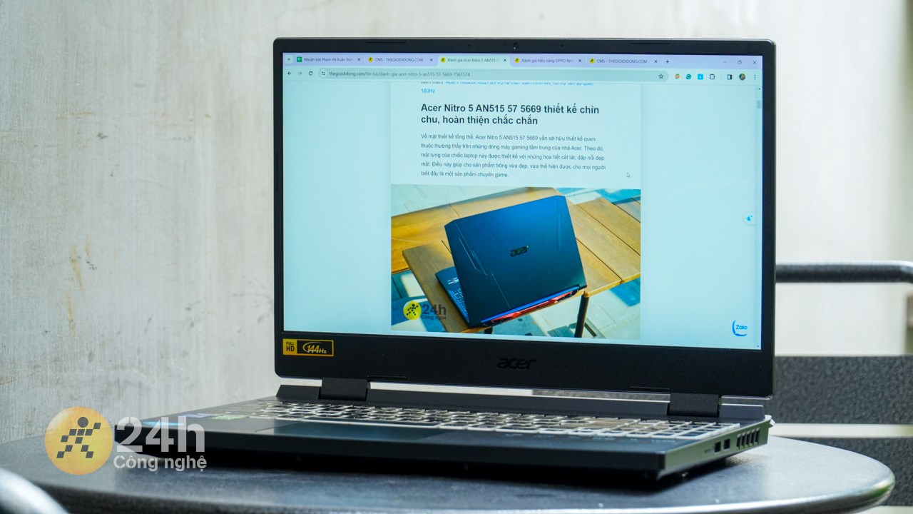 Acer Nitro 5 AN515 58 769J là chiếc Laptop Gaming có thời lượng sử dụng pin tốt.