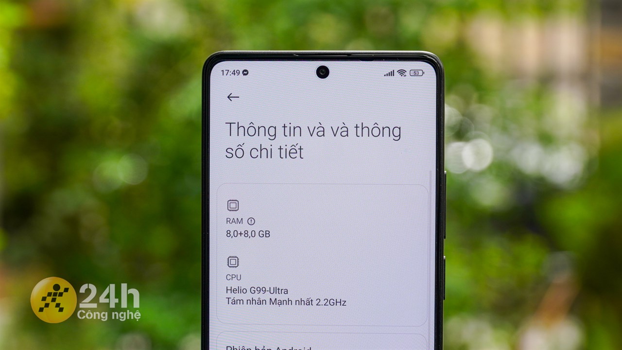 Redmi Note 13 Pro 4G được trang bị vi xử lý Helio G99 Ultra.