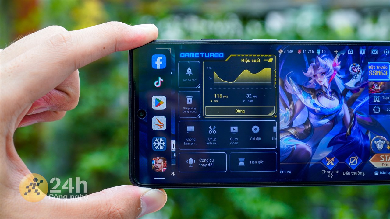 Chế độ Game Turbo trên Redmi Note 13 Pro 4G sẽ hiện ra mỗi khi chúng ta mở một tựa game.