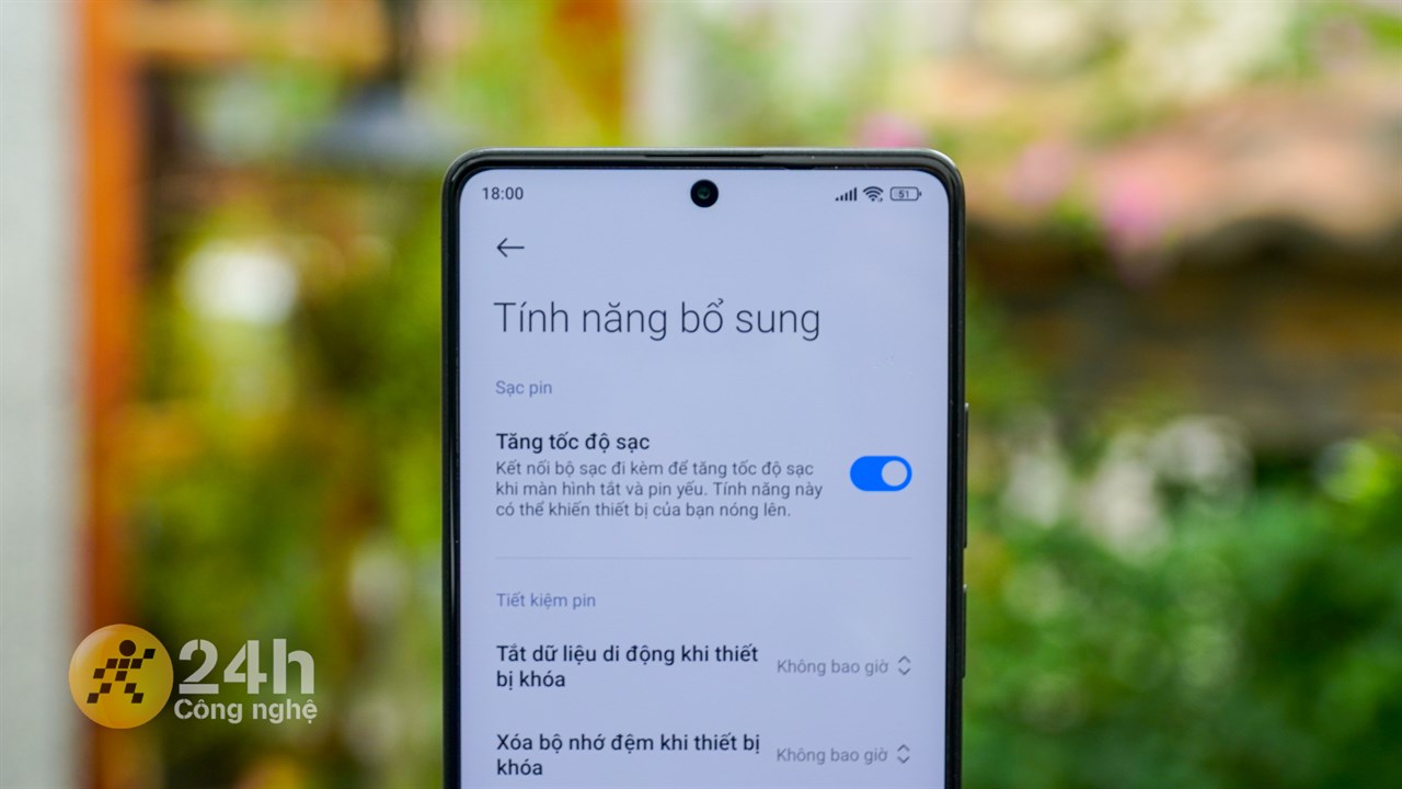 Đây là tính năng Tăng tốc độ sạc trên Redmi Note 13 Pro 4G.