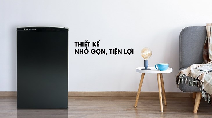 Tủ lạnh Aqua 90 lít AQR-D99FA(BS) là dòng tủ lạnh 1 cửa có thiết kế nhỏ gọn, hiện đại Tủ lạnh Aqua 90 lít AQR-D99FA(BS)