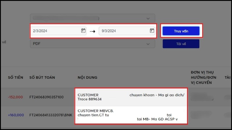 Cách tra cứu mã giao dịch trên MB Bank