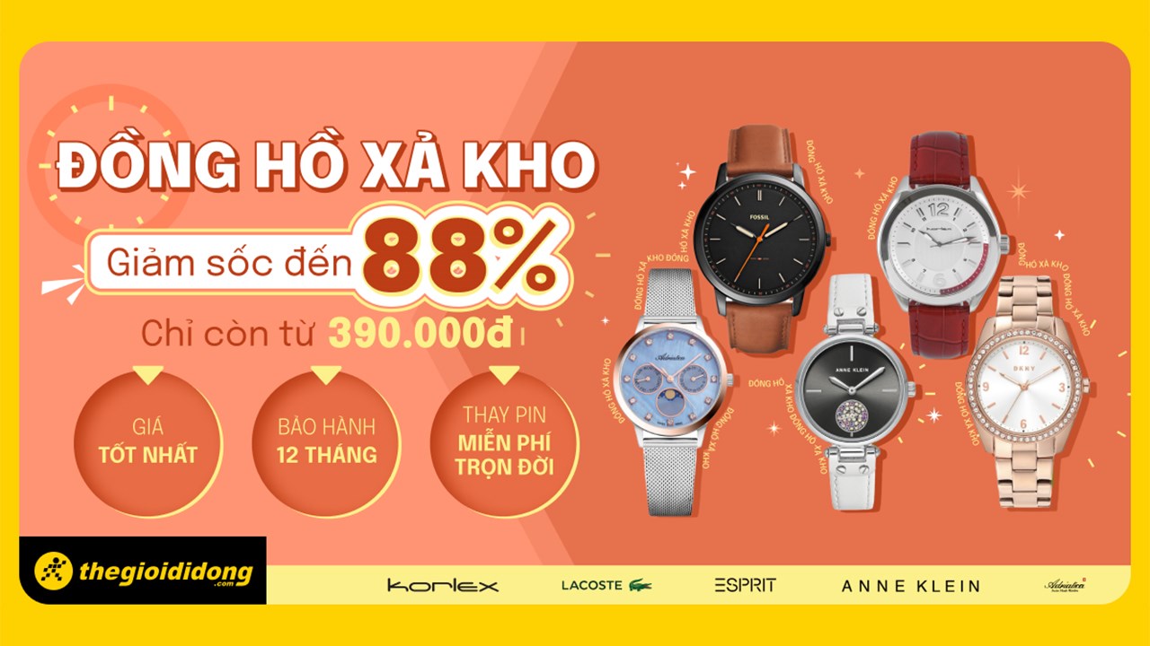 Love em dài - đâu chỉ một ngày, đồng hồ giảm sốc chỉ còn từ 390K, săn mã giảm thêm đến 300K