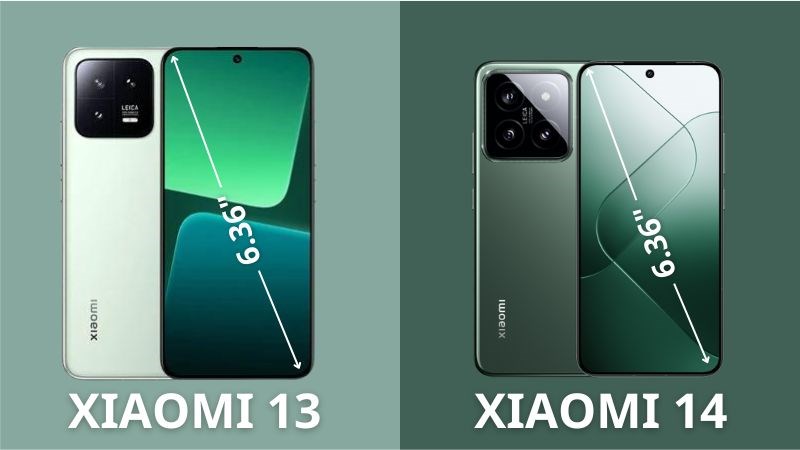 Xiaomi 13 và Xiaomi 14 có chung kích thước màn hình là 6.36 inch Xiaomi 13 và Xiaomi 14 có chung kích thước màn hình là 6.36 inch