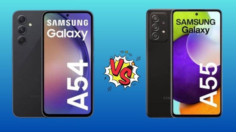Màn hình của Samsung A55 lớn hơn m&ocirc;̣t chút so với A54