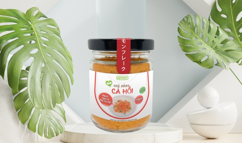 Chà bông cá hồi USFOODY hũ 20g (từ 7 tháng)