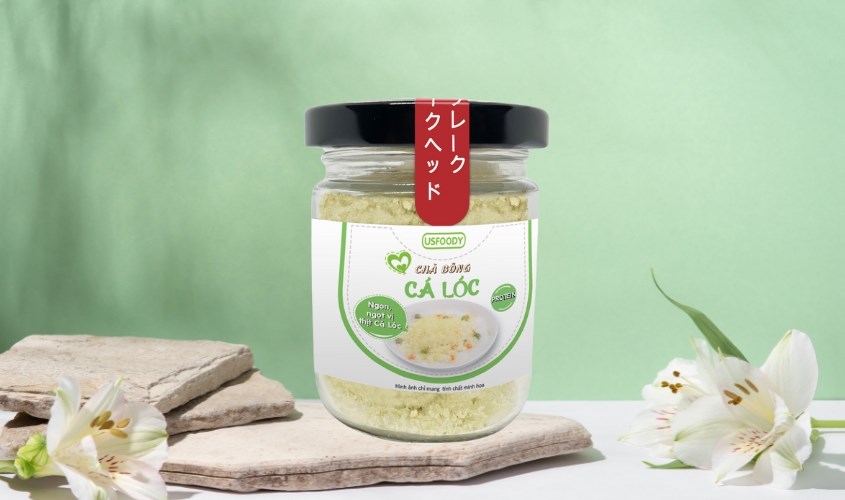 Chà bông cá lóc USFOODY hũ 20g (từ 7 tháng)