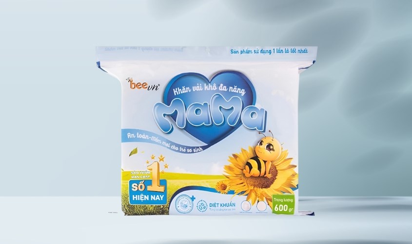 Túi 600g khăn vải khô đa năng Mama không mùi