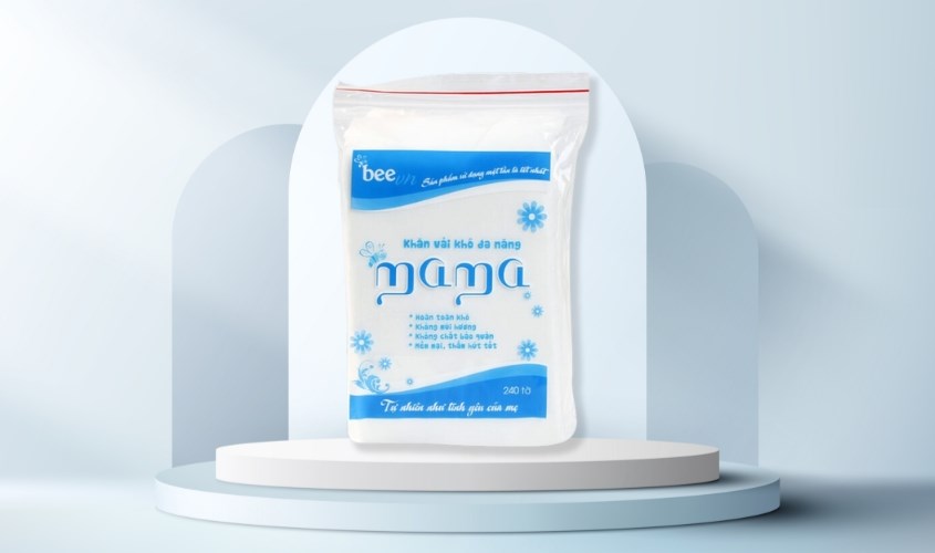 Túi 240 tờ khăn vải khô đa năng Mama không mùi