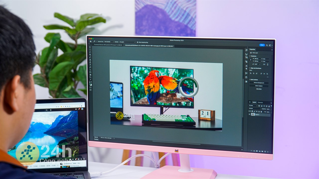 Viewsonic VA2436-H còn có độ phủ màu tốt để giúp người dùng thực hiện được các tác vụ đồ họa cơ bản.