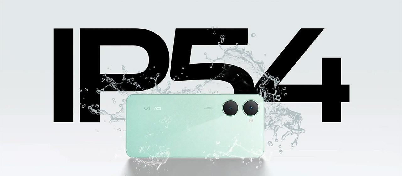 Vivo Y03 còn được trang bị khả năng kháng nước và bụi chuẩn IP54