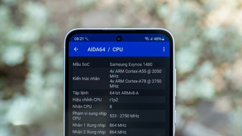 Th&ocirc;ng tin về cấu h&igrave;nh của Samsung A55