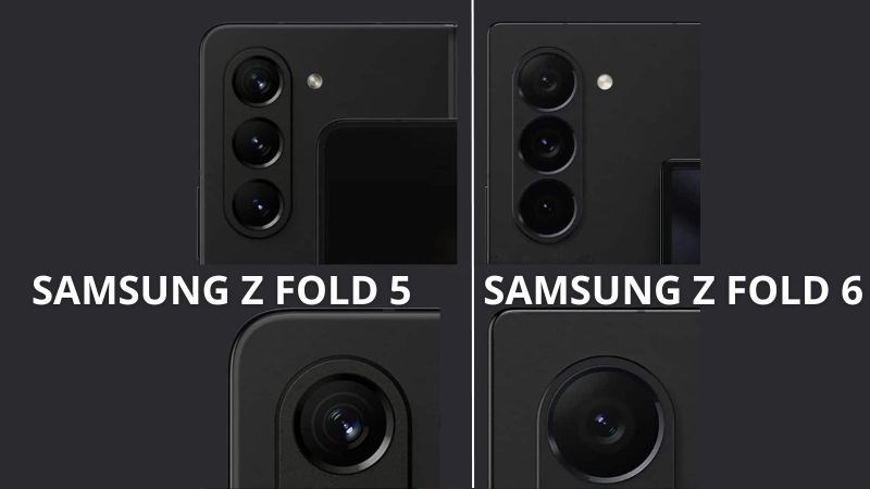 Các vòng tròn bao quanh camera của Z Fold 6 được làm lớn và lồi hơn Z Fold 5 Các vòng tròn bao quanh camera của Z Fold 6 được làm lớn và lồi hơn Z Fold 5