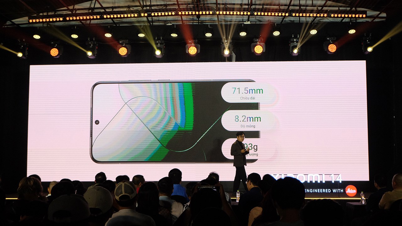 Kích thước và khối lượng nhỏ gọn của Xiaomi 14 Kích thước và khối lượng nhỏ gọn của Xiaomi 14