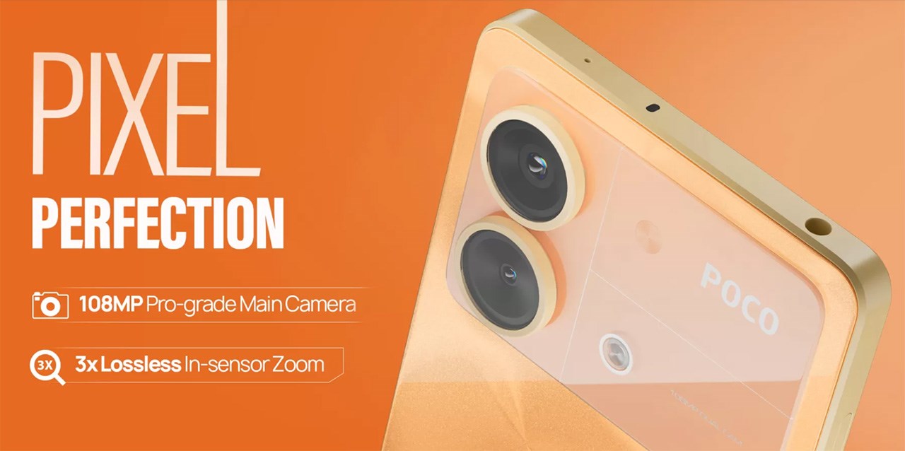 POCO X6 Neo được trang bị camera sau 108 MP và camera phụ 2 MP