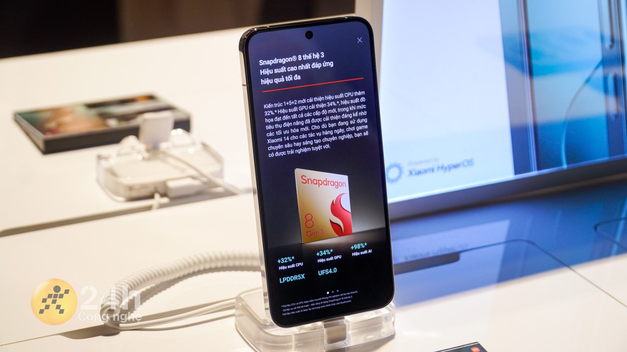 Xiaomi 14 được trang bị chip Snapdragon 8 Gen 3 mạnh mẽ