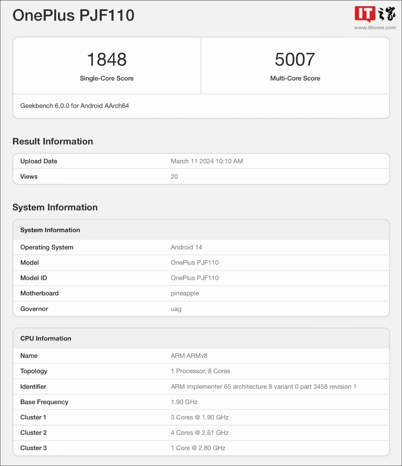 Lộ điểm hiệu năng của OnePlus Ace 3V: Snapdragon 7+ Gen 3 thể hiện tốt