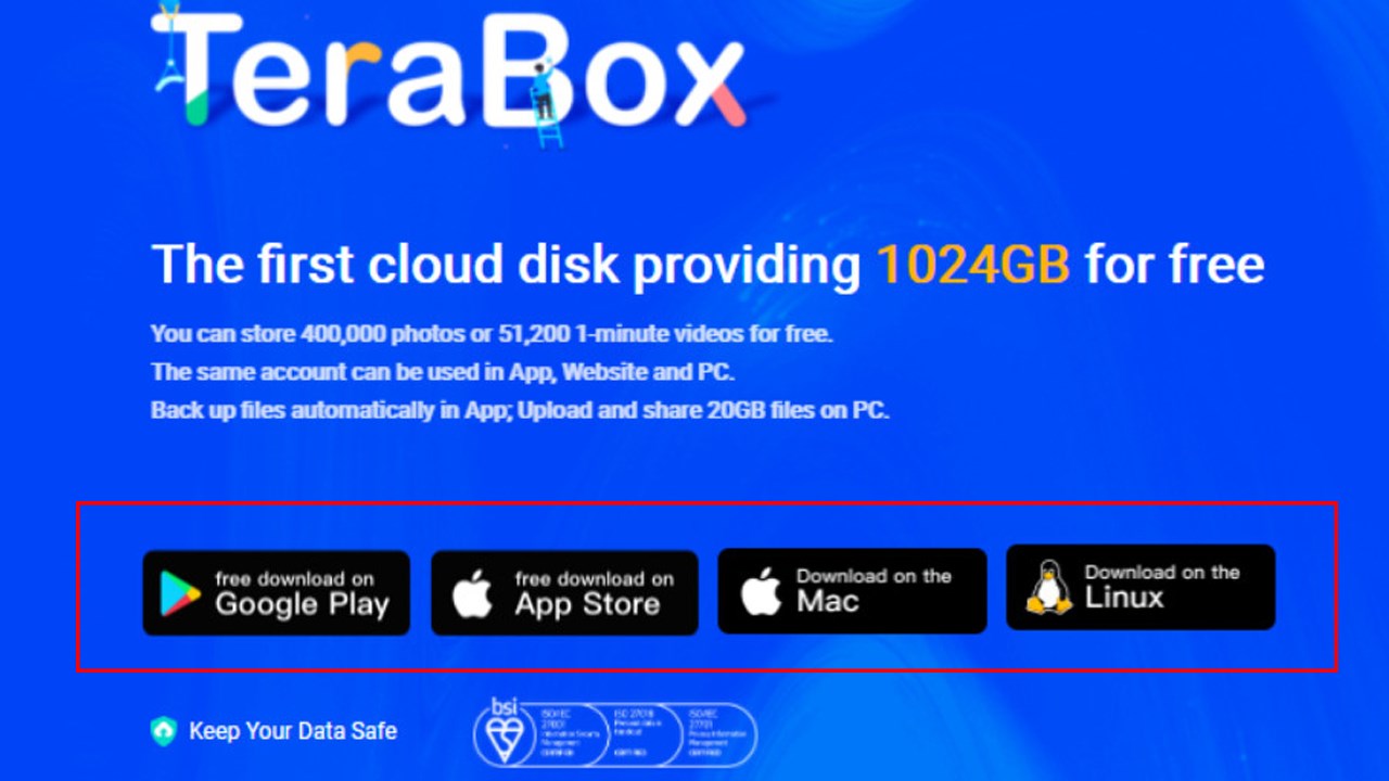 Cách dùng Terabox lưu trữ với 1TB miễn phí