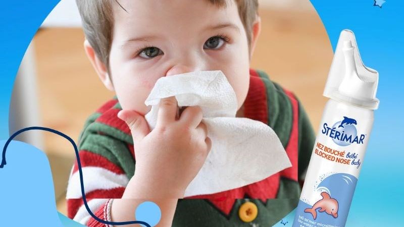 Xịt mũi cá heo Cam Sterimar Blocked Nose Baby cho bé từ 3 tháng - 3 tuổi giúp giảm nhanh nghẹt mũi