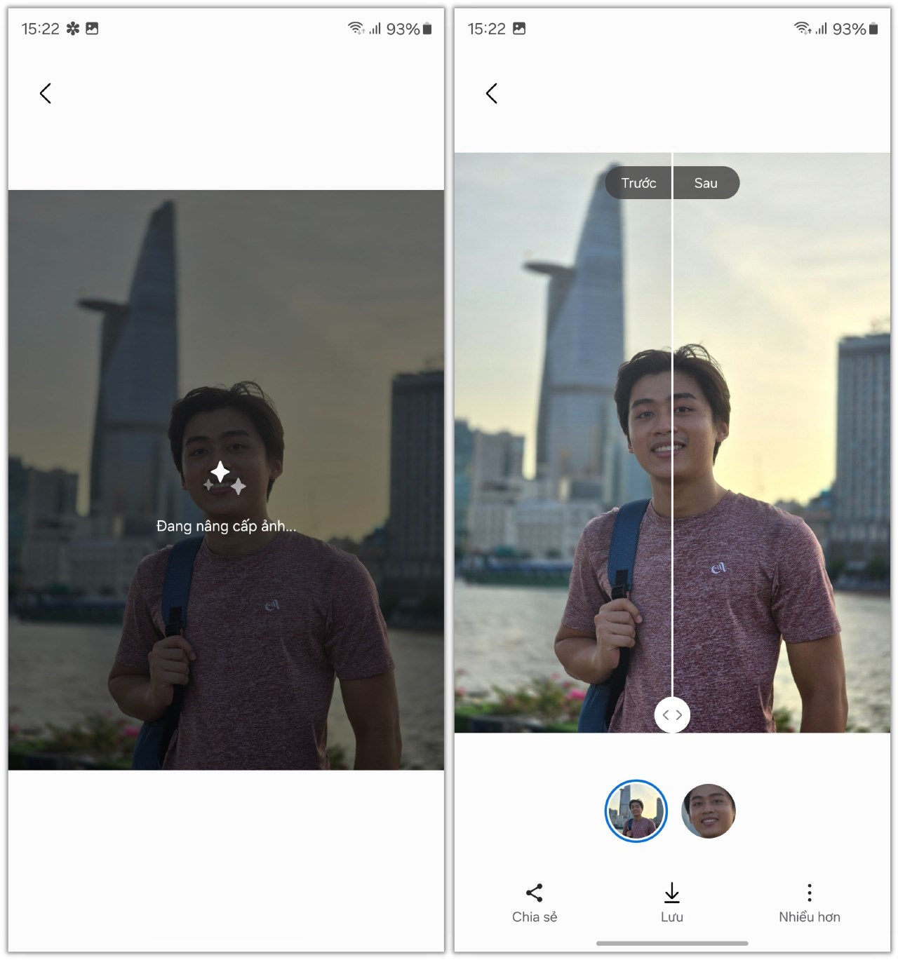 Bên cạnh đó, mình cũng có thể nâng cấp ảnh chụp bằng Photo Assist của Galaxy S24 Ultra.