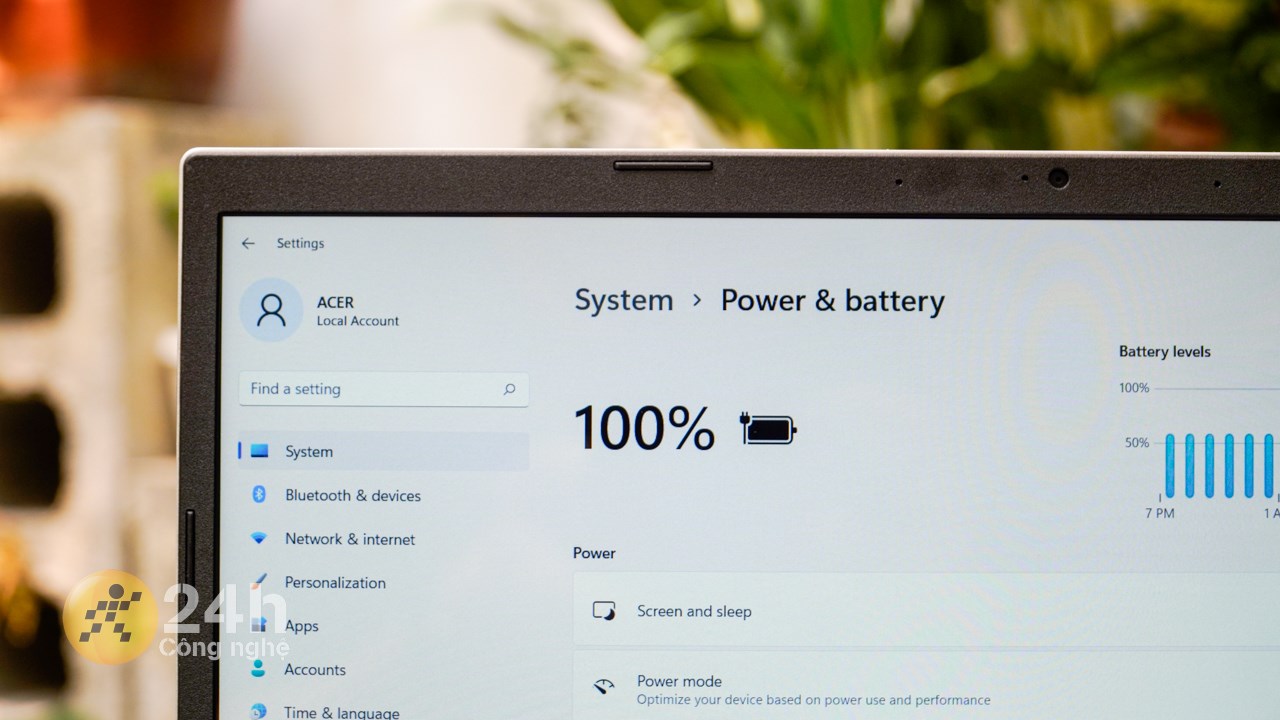 Pin 41 Wh của Acer Aspire 3 A315 59 5283 có thể đáp ứng thời lượng sử dụng dài lâu