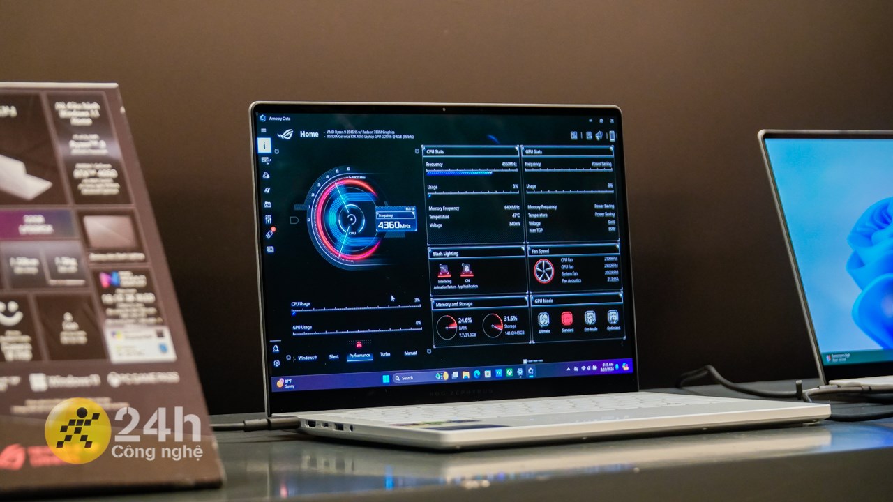 ASUS ROG Zephyrus G14 2024 còn được trang bị màn hình hiển thị sắc nét.