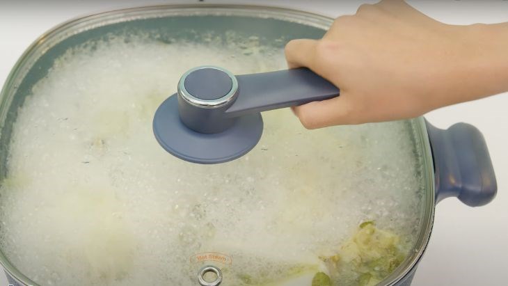 Nắp nồi thuỷ tinh kèm tay cầm cách nhiệt