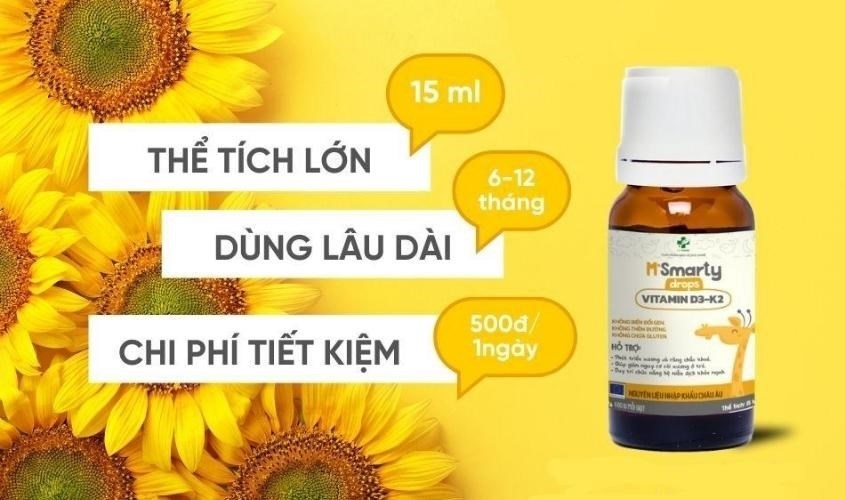 Lưu ý khi uống vitamin D3K2 cho bé