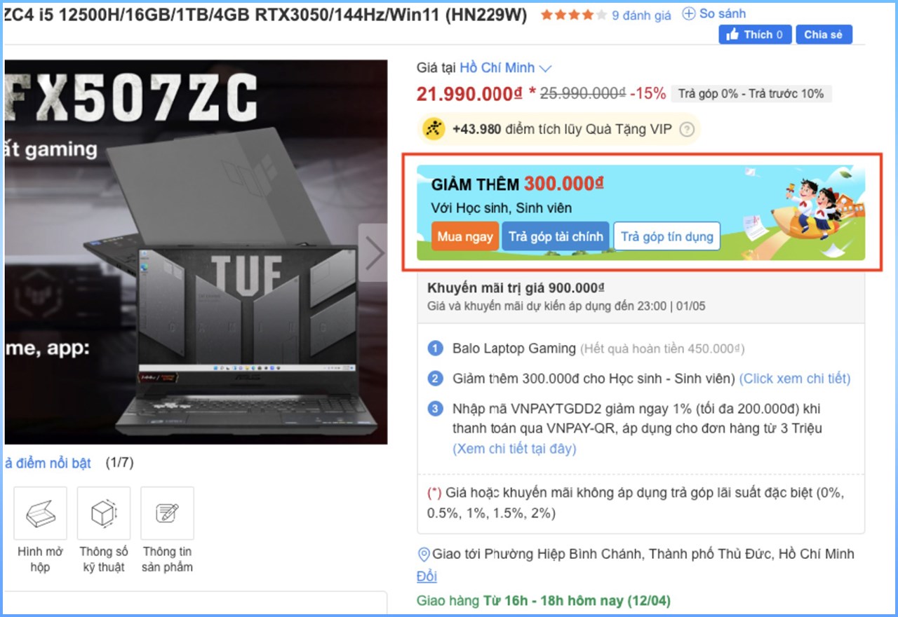 Giảm thêm từ 200K - 500K khi mua laptop dành cho học sinh, sinh viên