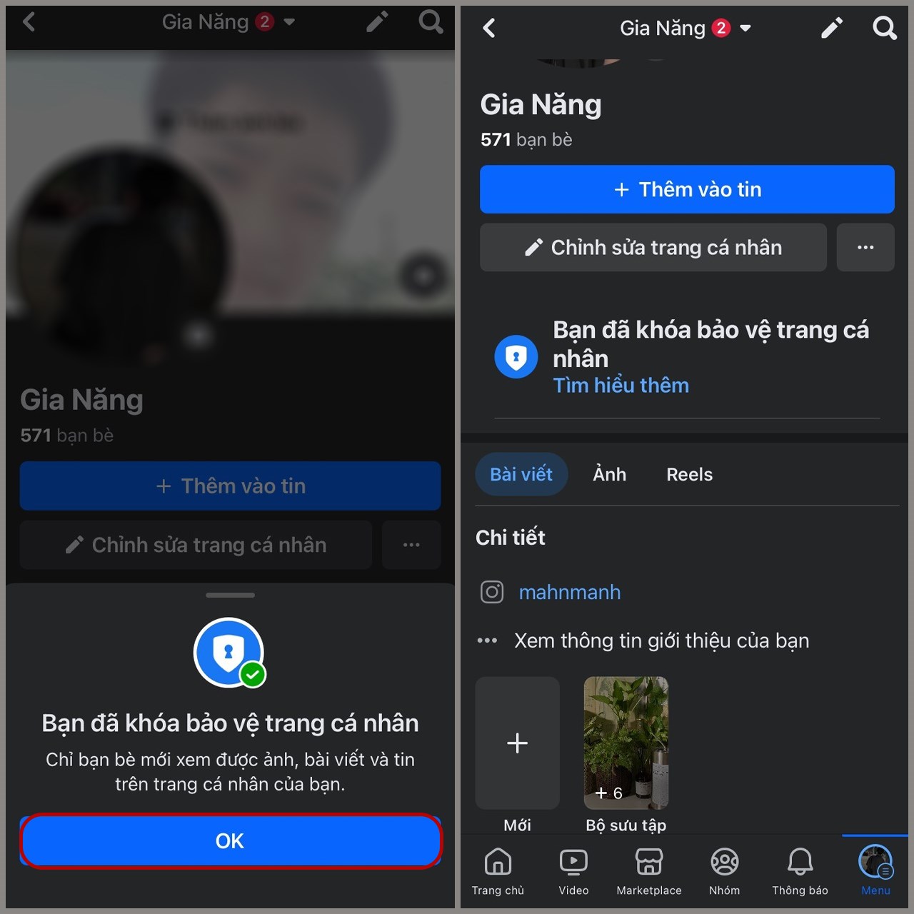 Cách khóa bảo vệ trang cá nhân trên Facebook