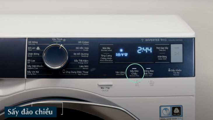 Máy sấy bơm nhiệt Electrolux UltimateCare 9 kg EDH903R9WB - sấy đảo chiều