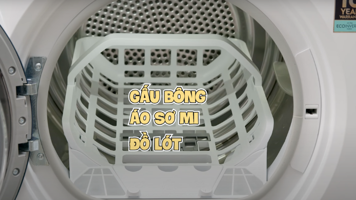 Máy sấy bơm nhiệt Electrolux UltimateCare 9 kg EDH903R9WB - Kệ sấy