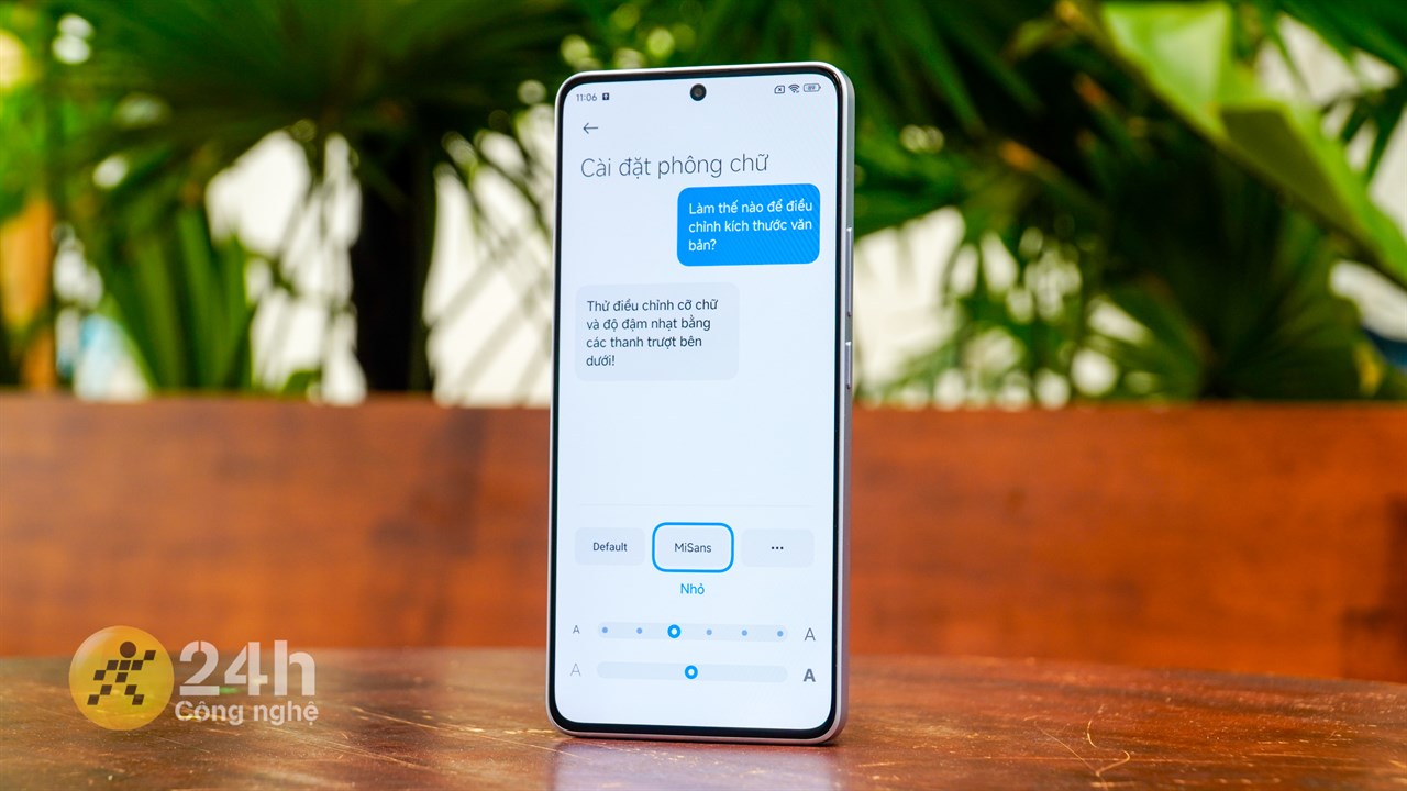 Xiaomi HyperOS còn mang đến cho Redmi Note 13 Pro 5G phông chữ MiSans.