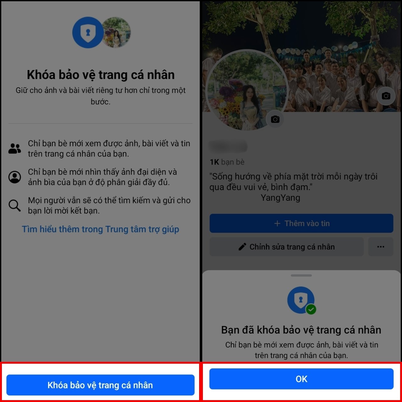 Cách bật tính năng khóa bảo vệ trang cá nhân Facebook