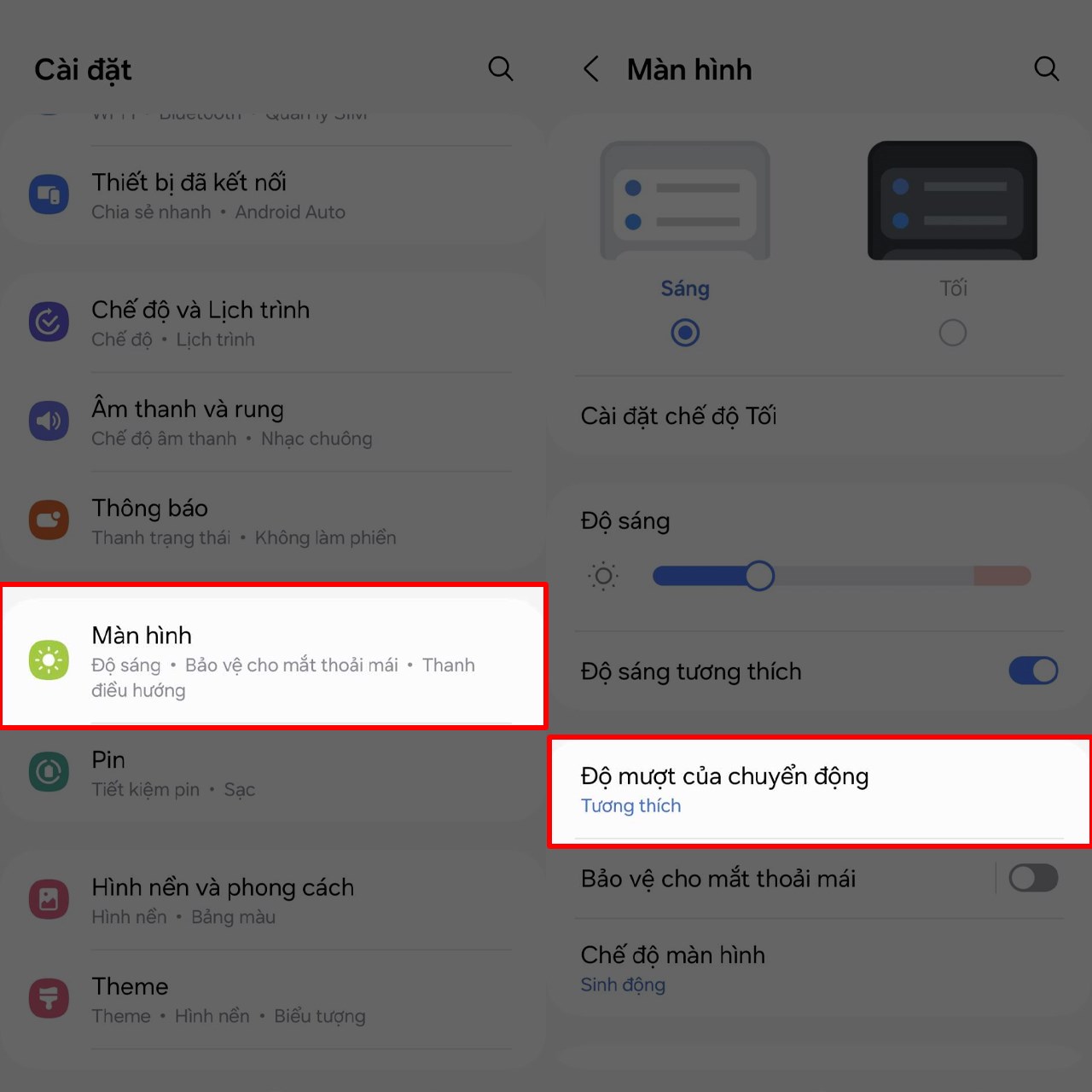 Hướng dẫn cách bật tần số quét cao cho Galaxy A35 Hướng dẫn cách bật tần số quét cao cho Galaxy A35